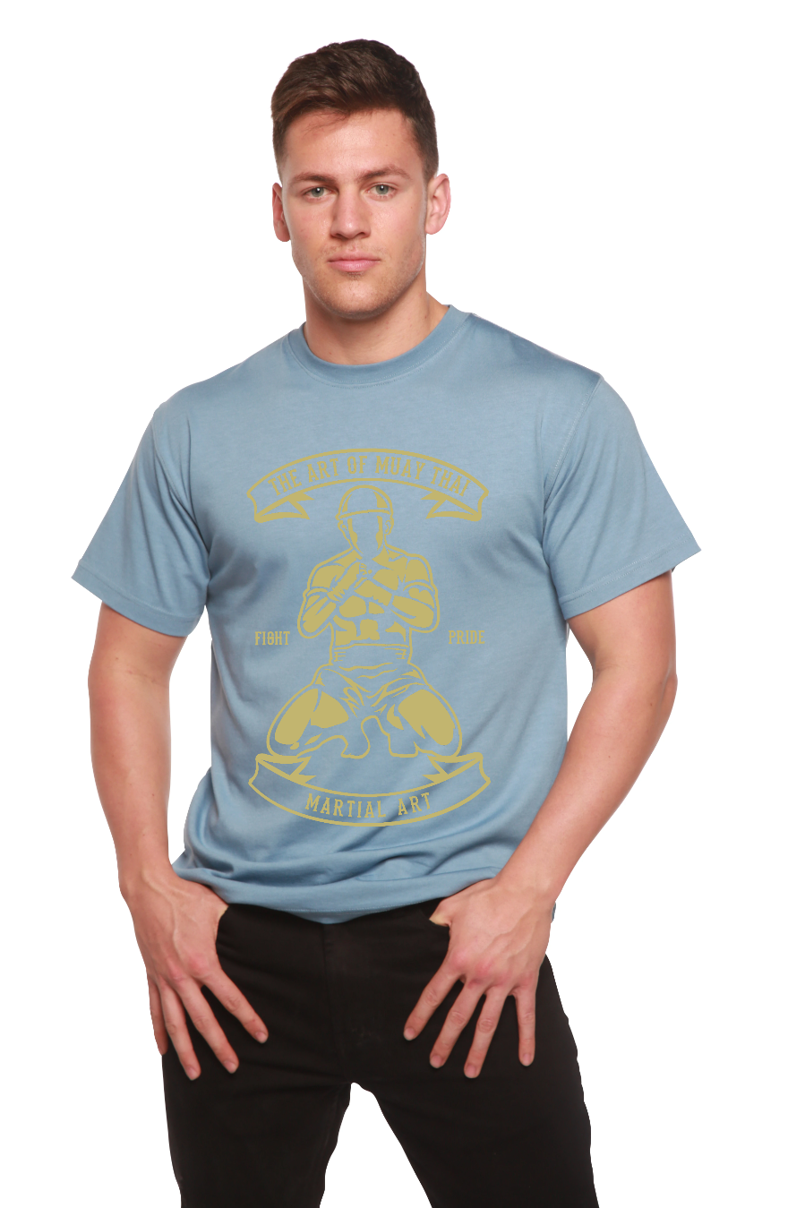 Martial Art Men's Bamboo Viscose/Organic Cotton Short Sleeve Graphic T-Shirt - The7Letter