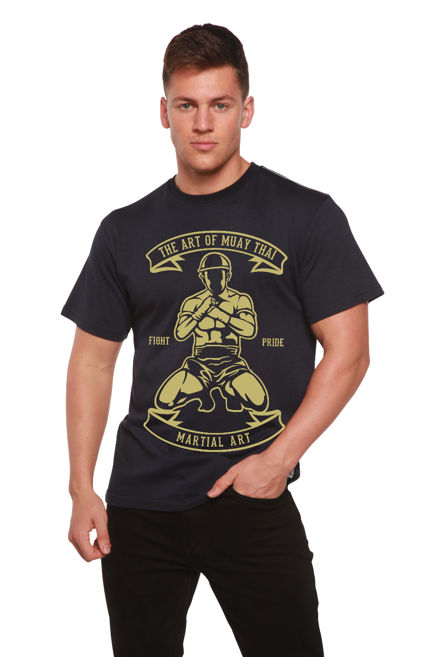 Martial Art Men's Bamboo Viscose/Organic Cotton Short Sleeve Graphic T-Shirt - The7Letter