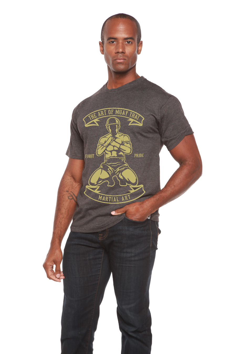 Martial Art Men's Bamboo Viscose/Organic Cotton Short Sleeve Graphic T-Shirt - The7Letter