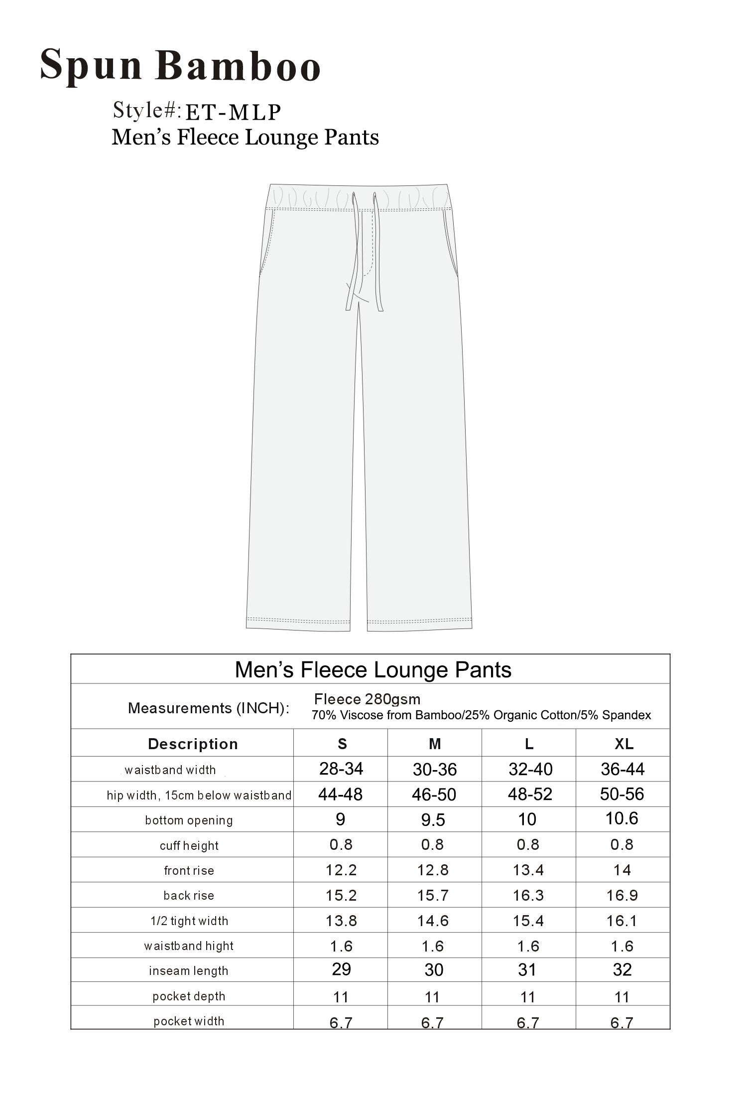Men's Bamboo Viscose Fleece Lounge Pants - The7Letter