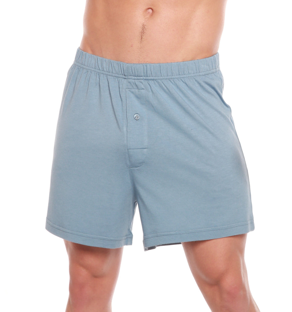 Men's Bamboo Viscose/Cotton Boxer Style Underwear Steel Blue Color - 5-pack - The7Letter