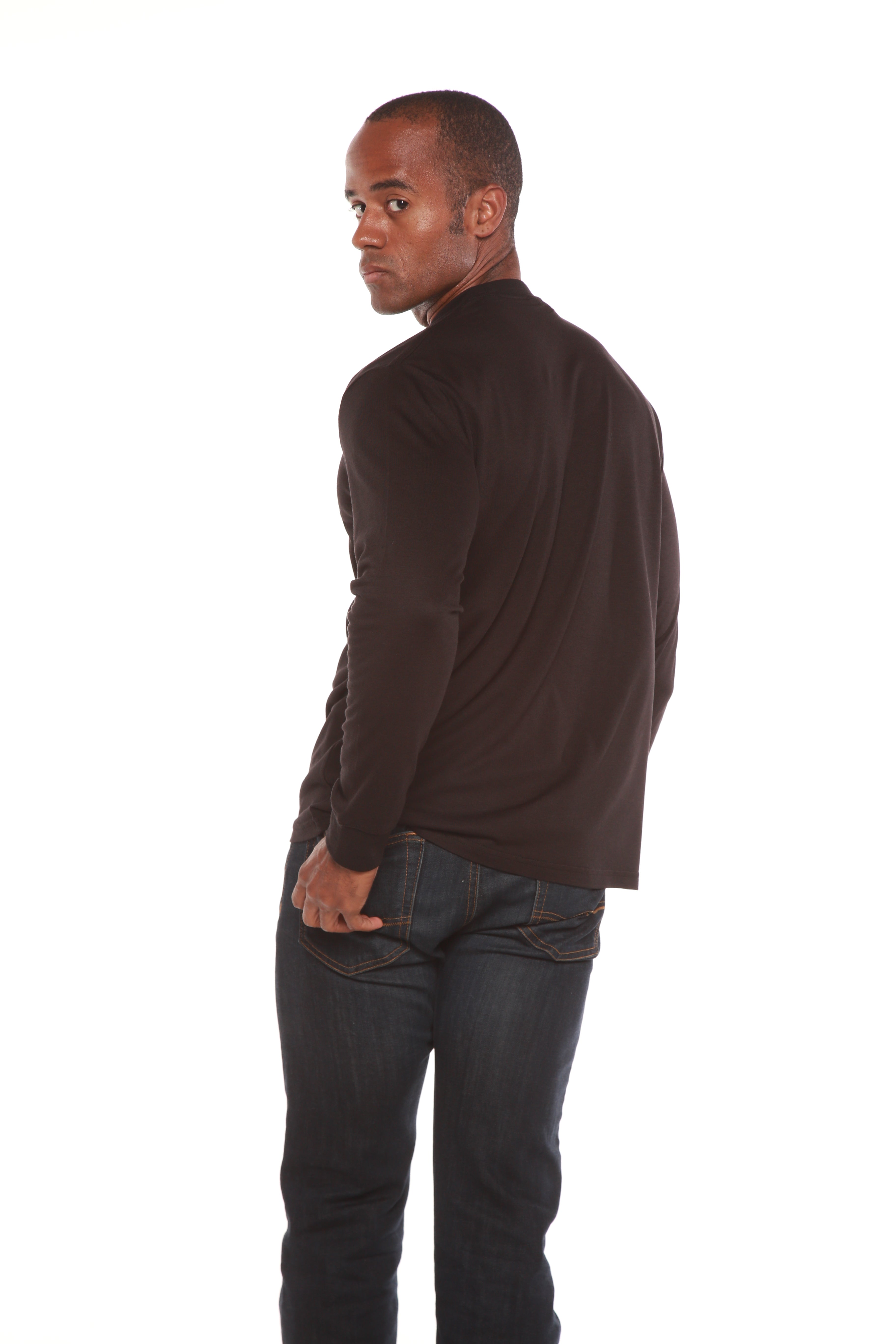 Custom Printed Men's Bamboo Viscose/Organic Cotton Long Sleeve T-Shirt - The7Letter