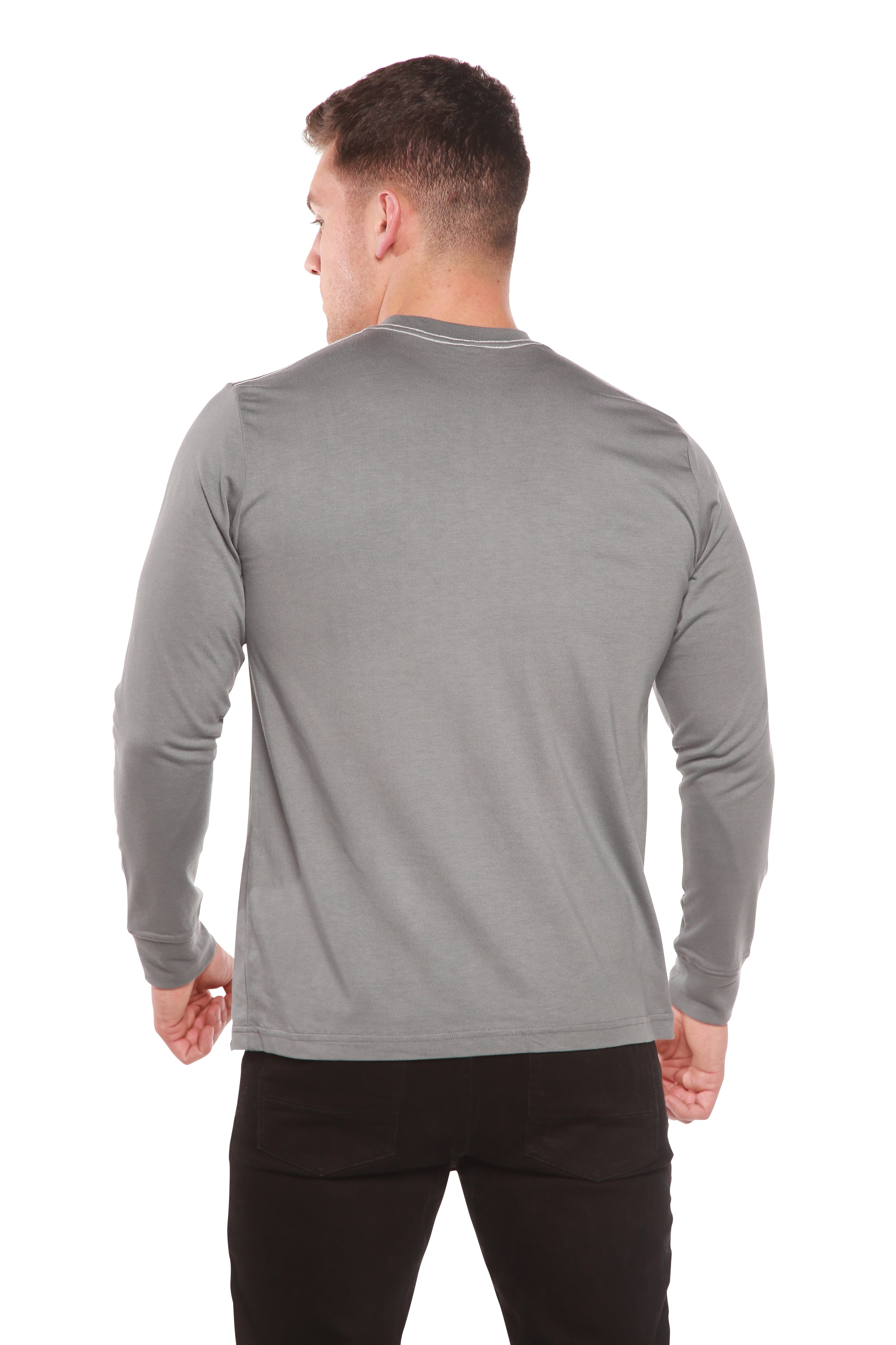 Custom Printed Men's Bamboo Viscose/Organic Cotton Long Sleeve T-Shirt - The7Letter