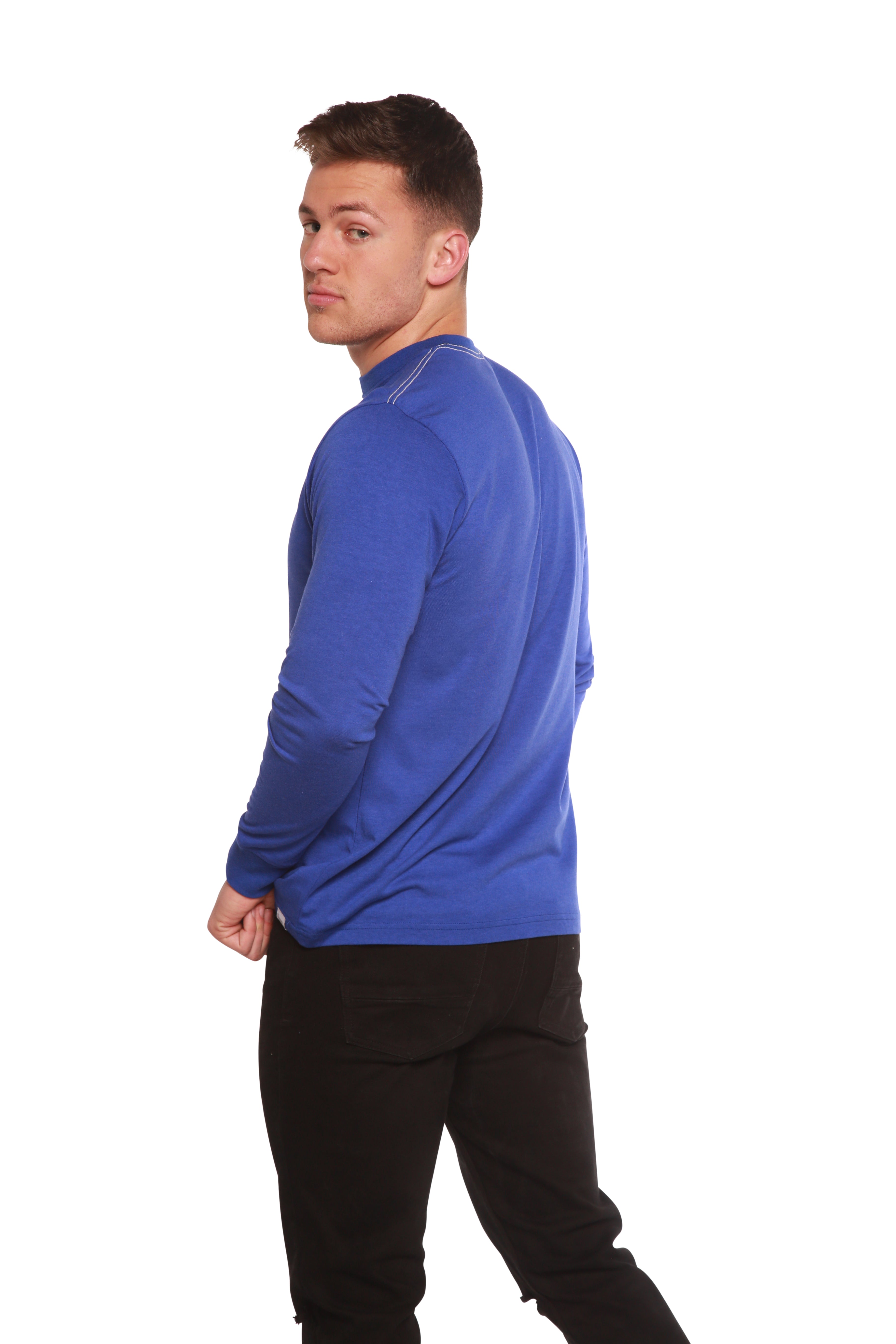 Custom Printed Men's Bamboo Viscose/Organic Cotton Long Sleeve T-Shirt - The7Letter