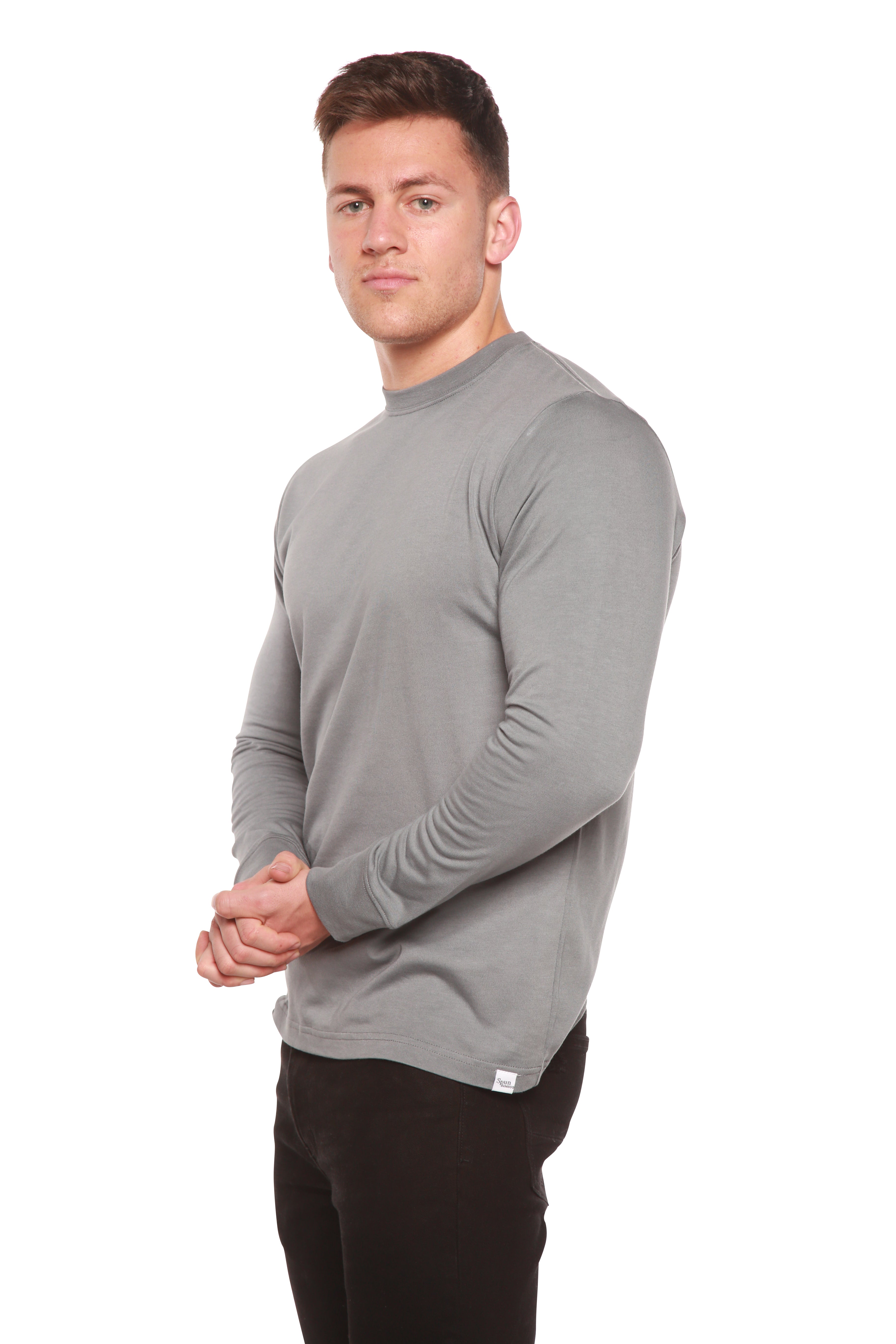 Custom Printed Men's Bamboo Viscose/Organic Cotton Long Sleeve T-Shirt - The7Letter