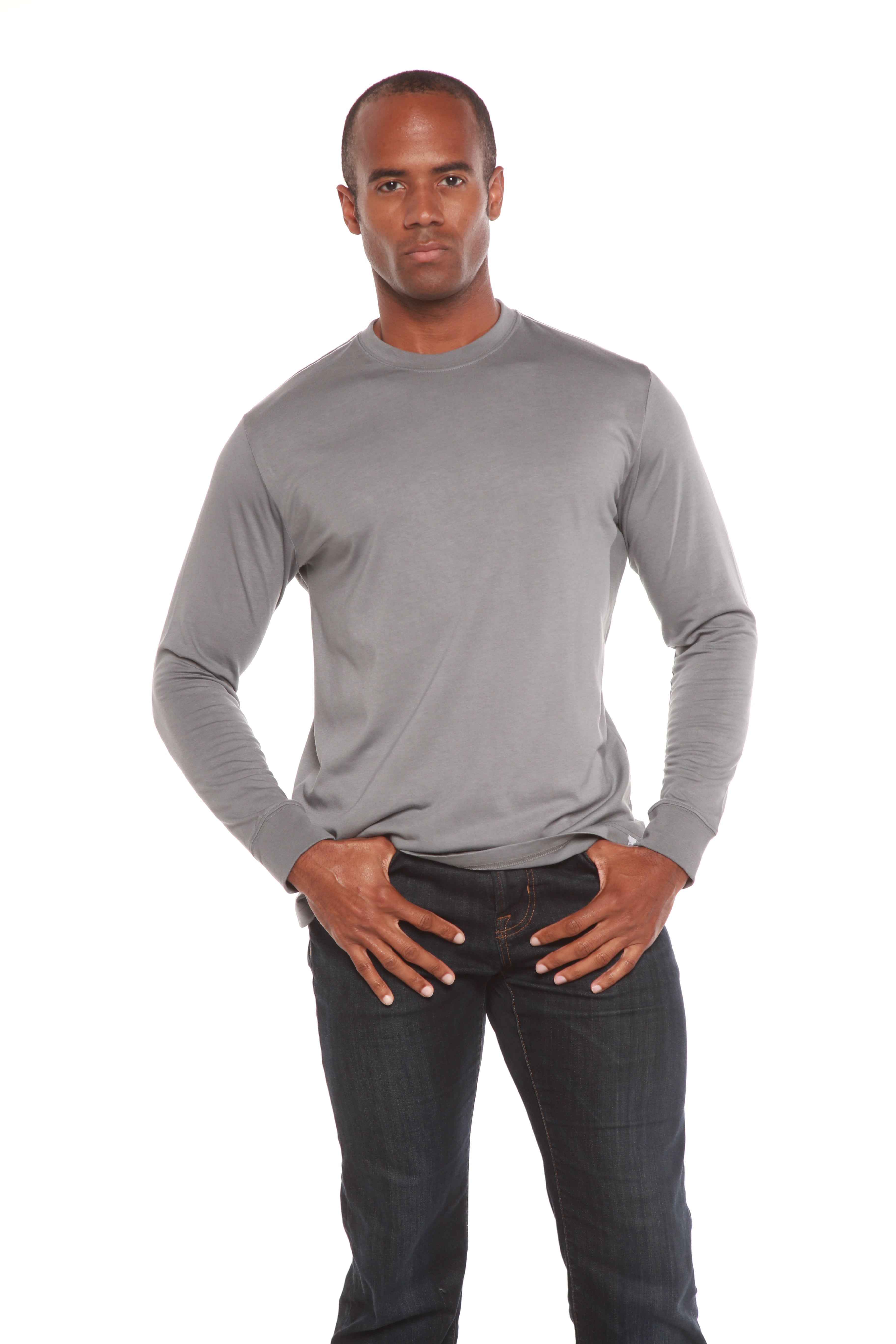 Men's Bamboo Viscose/Organic Cotton Long Sleeve T-Shirt - The7Letter