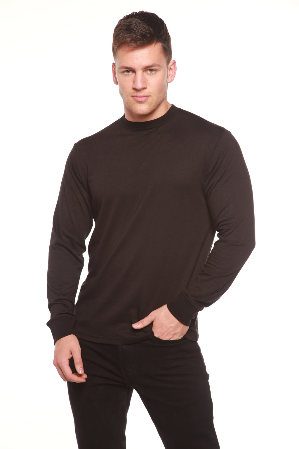 Custom Printed Men's Bamboo Viscose/Organic Cotton Long Sleeve T-Shirt - The7Letter
