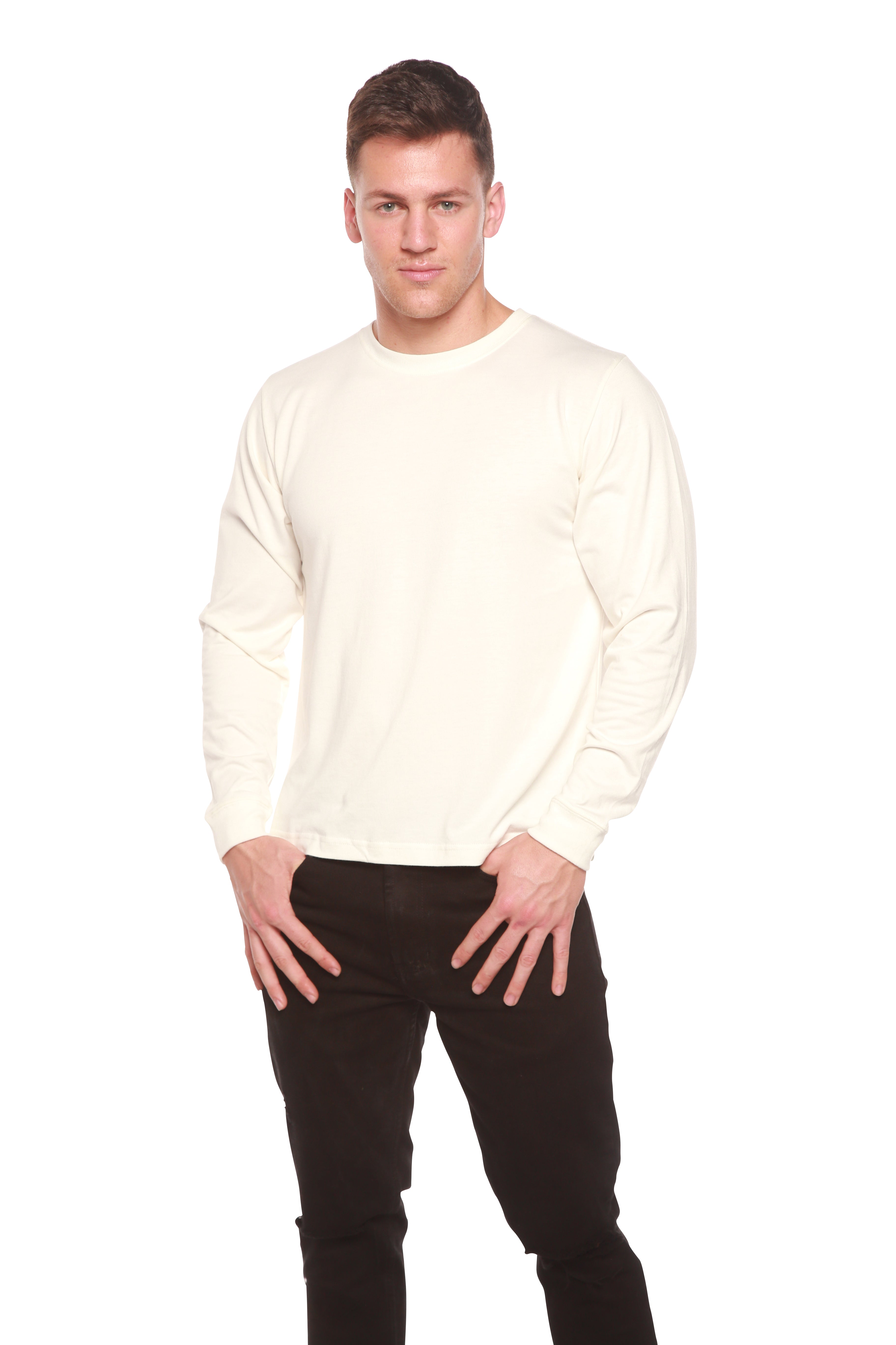 Custom Printed Men's Bamboo Viscose/Organic Cotton Long Sleeve T-Shirt - The7Letter