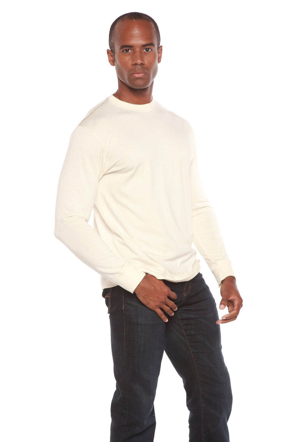 Custom Printed Men's Bamboo Viscose/Organic Cotton Long Sleeve T-Shirt - The7Letter