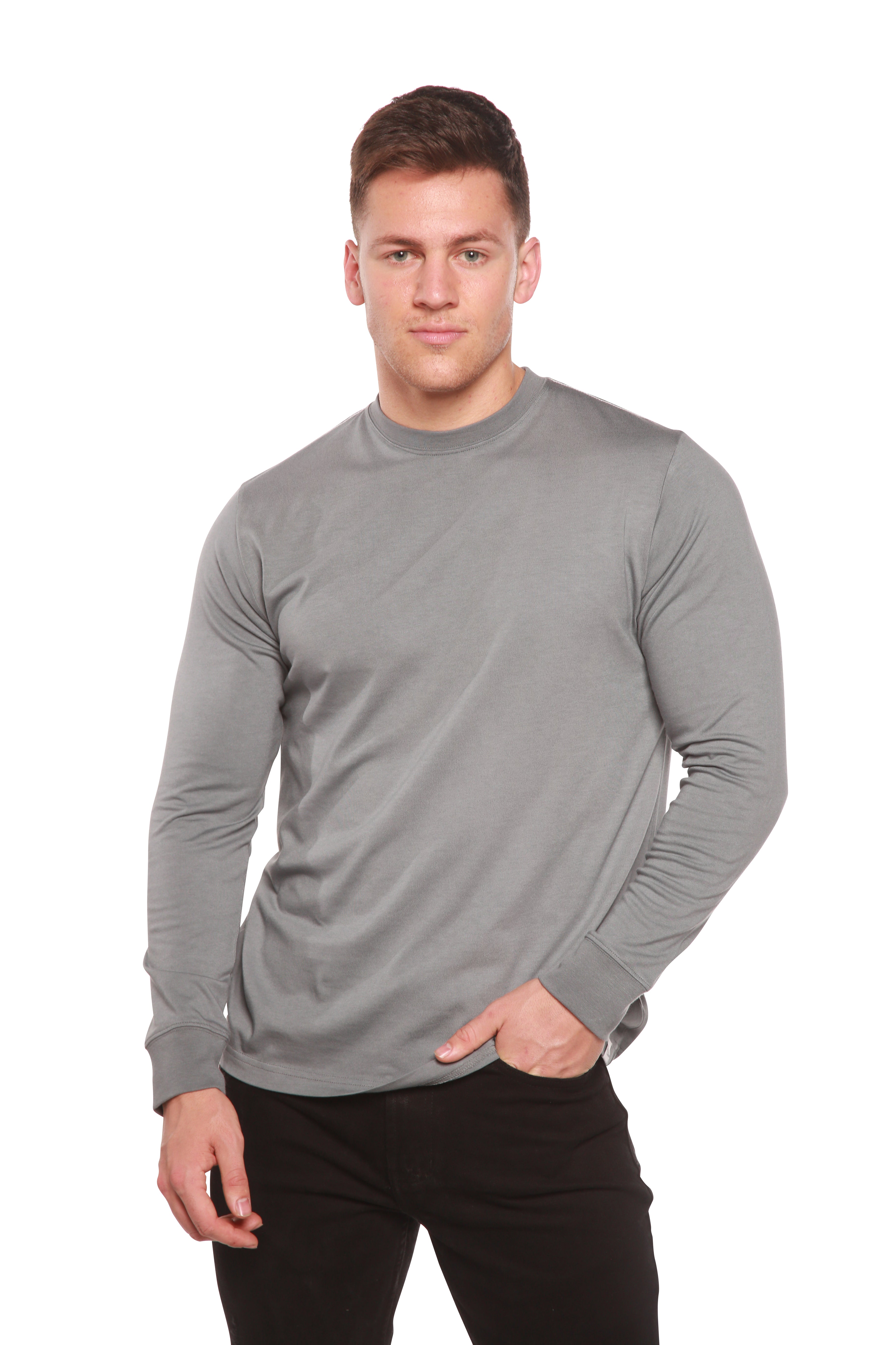 Custom Printed Men's Bamboo Viscose/Organic Cotton Long Sleeve T-Shirt - The7Letter