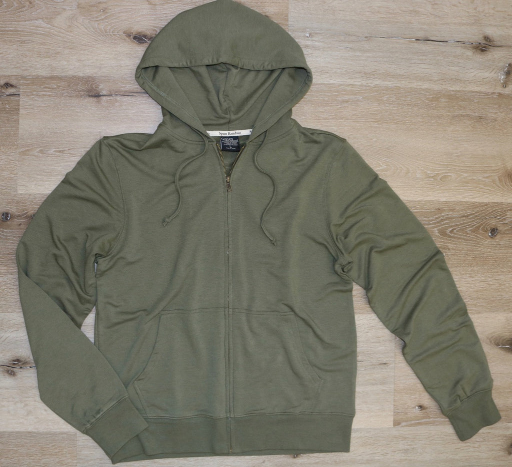 Men's Eco-Smart Full-Zip Bamboo Viscose Hoodie - The7Letter