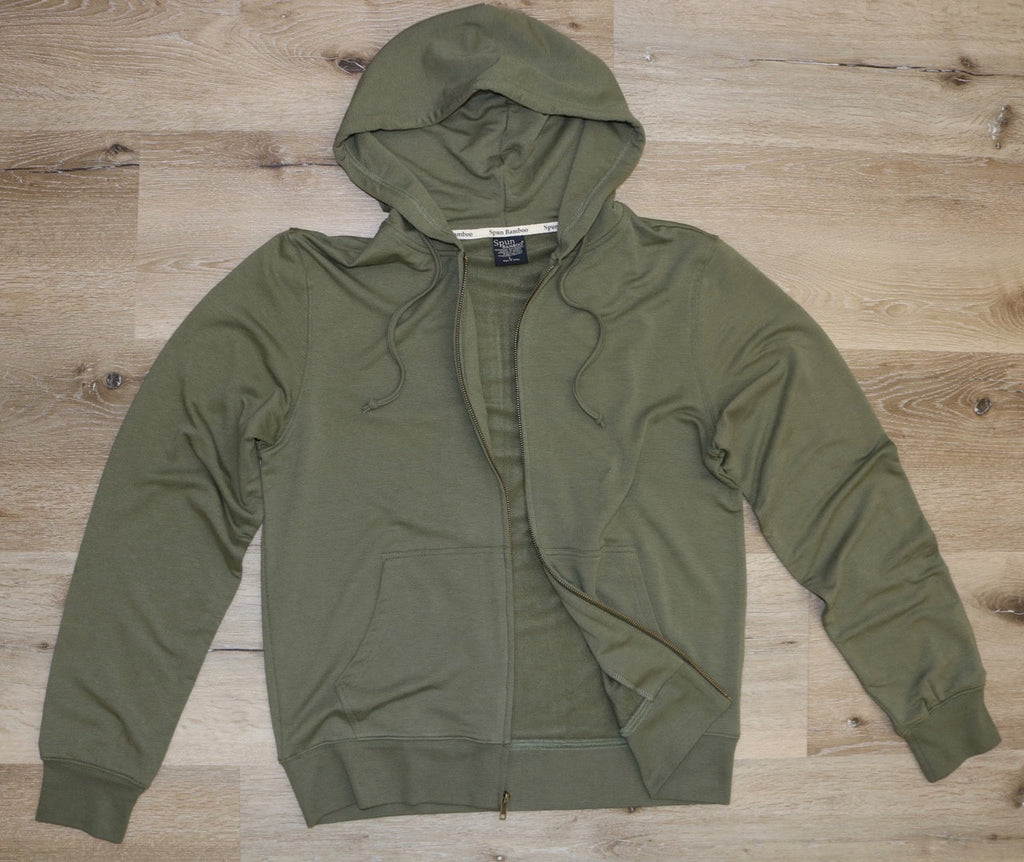 Men's Eco-Smart Full-Zip Bamboo Viscose Hoodie - The7Letter