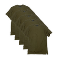 Men's Bamboo Viscose/Organic Cotton Short Sleeve T-Shirt Military Olive Color - 5-Pack - The7Letter