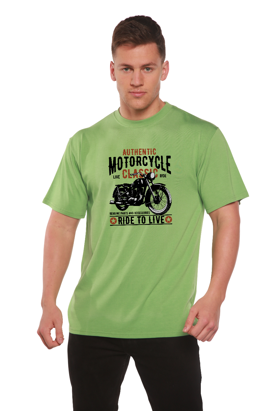 Motorcycle Classic Men's Bamboo Viscose/Organic Cotton Short Sleeve Graphic T-Shirt - The7Letter