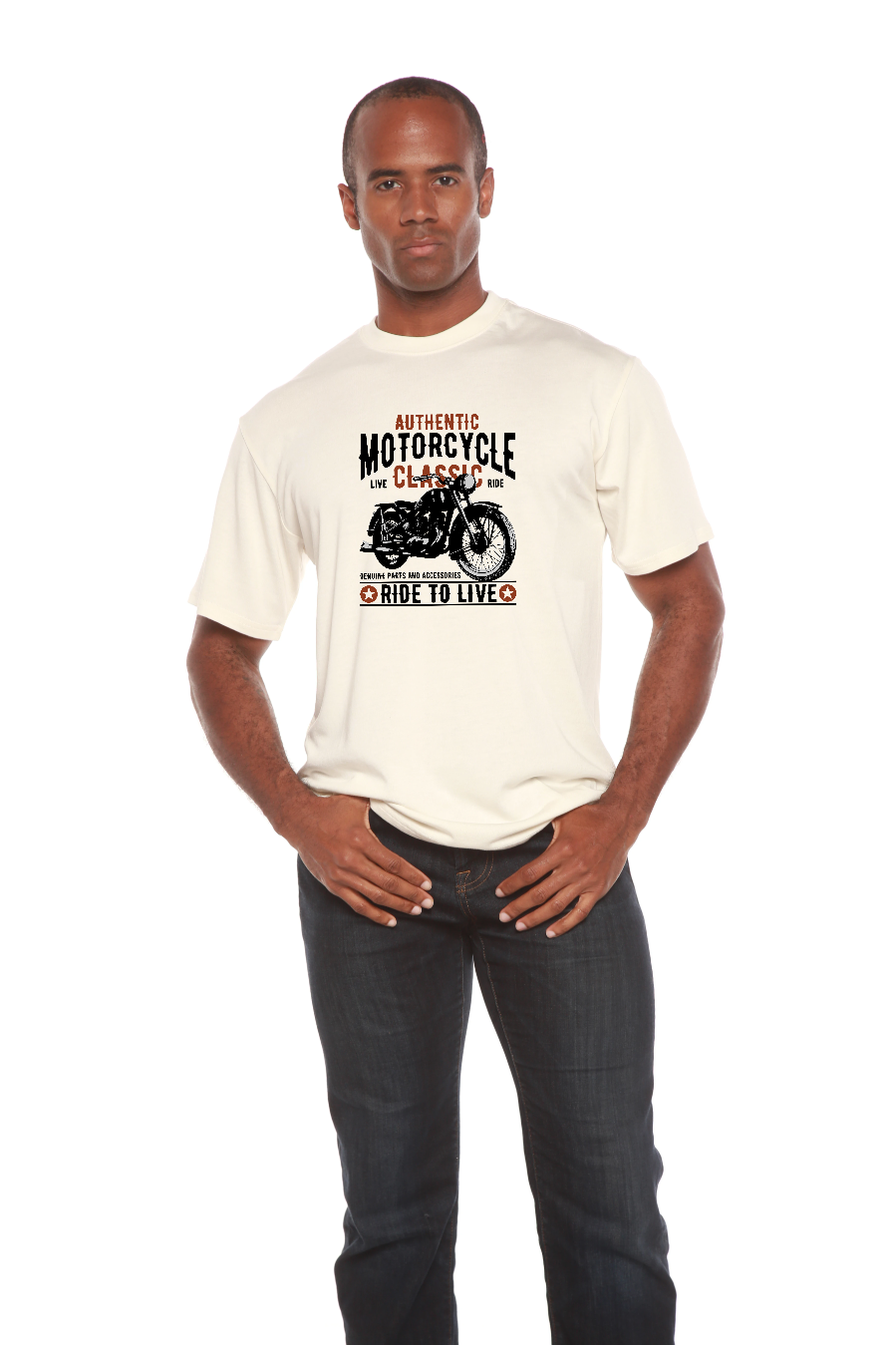 Motorcycle Classic Men's Bamboo Viscose/Organic Cotton Short Sleeve Graphic T-Shirt - The7Letter