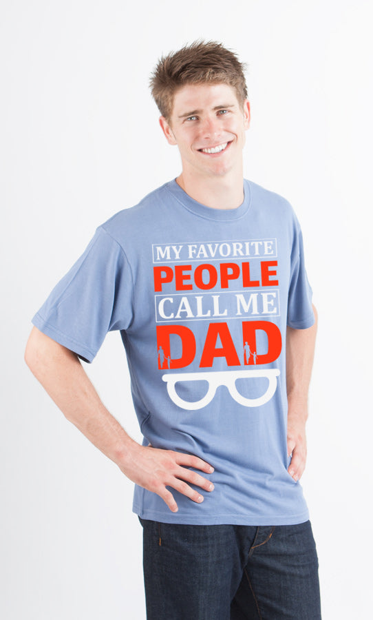 My Favorite People Call Me Dad Men's Bamboo Viscose/Organic Cotton Short Sleeve Graphic T-Shirt - The7Letter