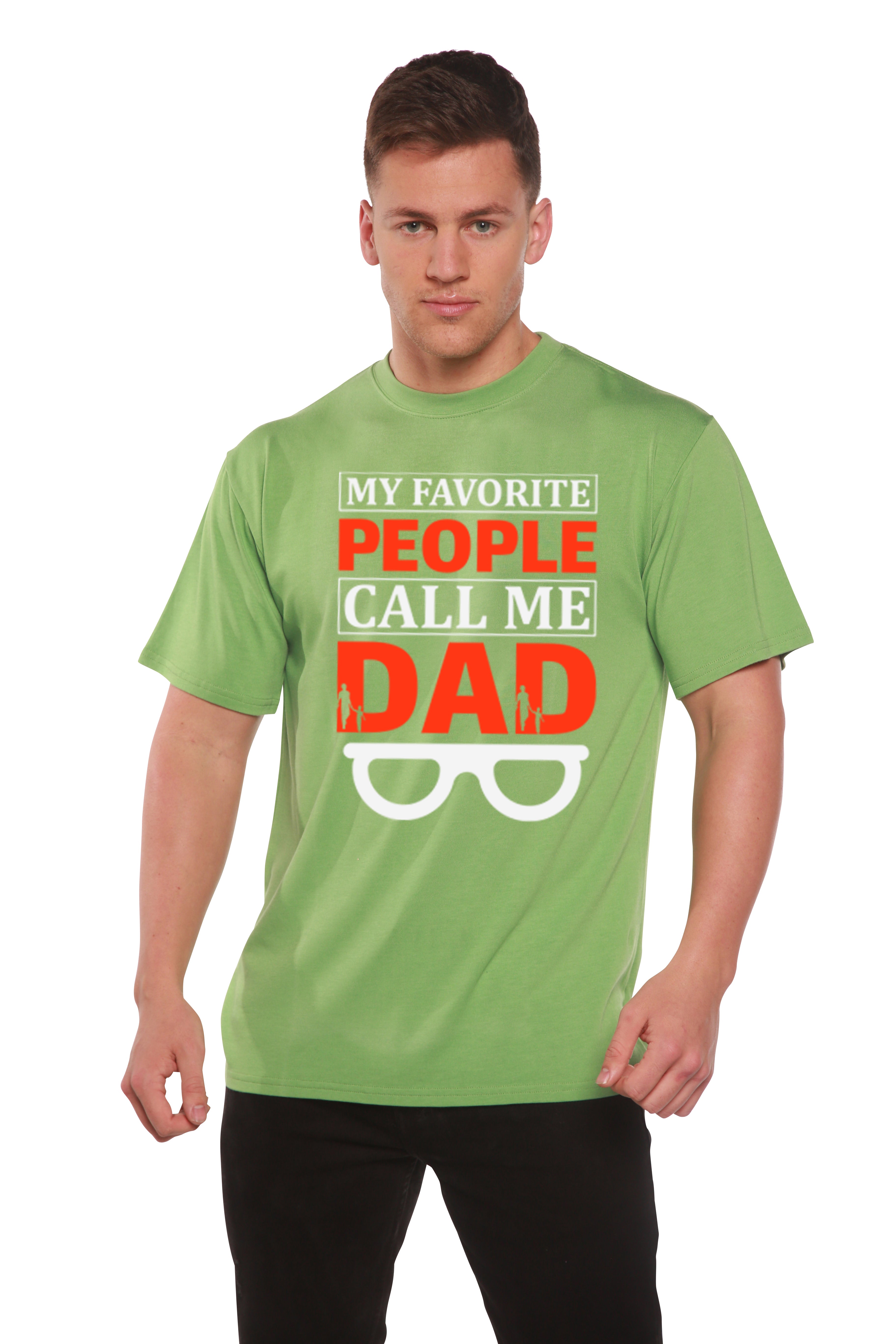 My Favorite People Call Me Dad Men's Bamboo Viscose/Organic Cotton Short Sleeve Graphic T-Shirt - The7Letter