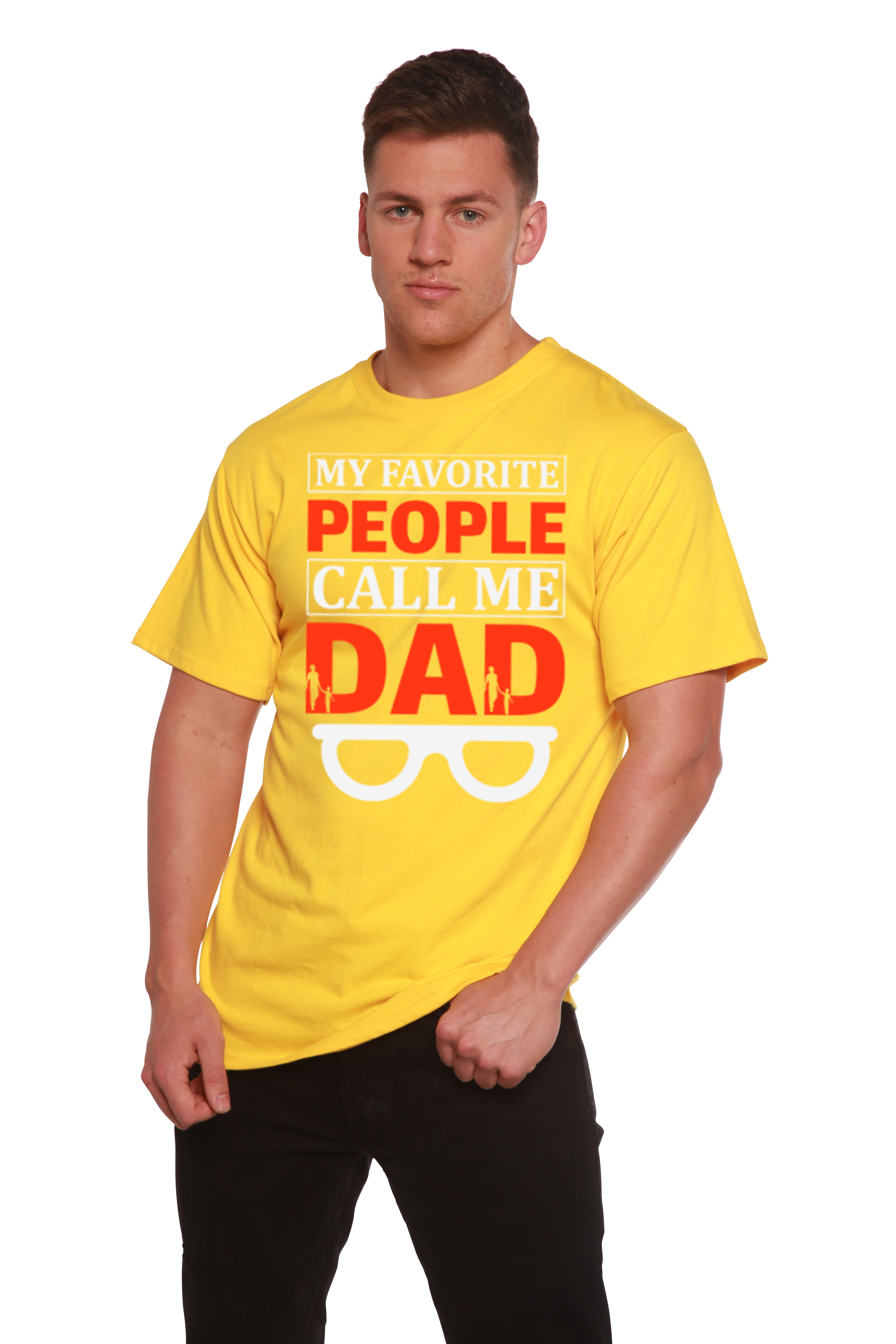 My Favorite People Call Me Dad Men's Bamboo Viscose/Organic Cotton Short Sleeve Graphic T-Shirt - The7Letter