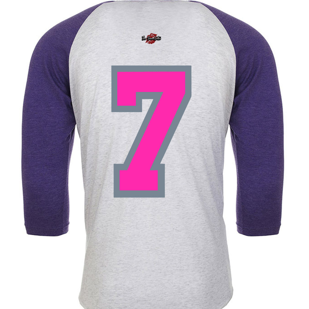 Purple Rush/ Heather White - 6051 - BACK