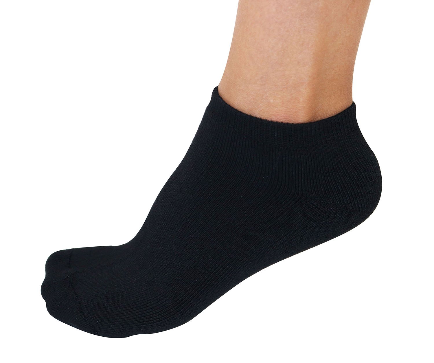 No Look Anklet Bamboo Viscose Socks - Black - The7Letter