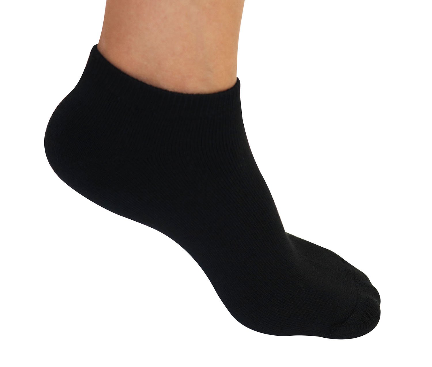 No Look Anklet Bamboo Viscose Socks - Black - The7Letter