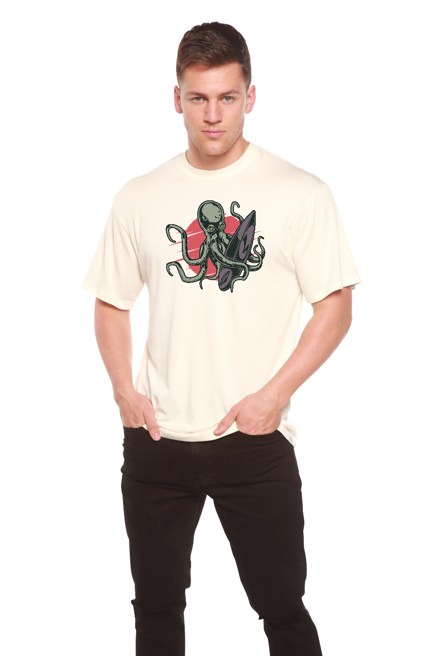 Octopus Men's Bamboo Viscose/Organic Cotton Short Sleeve Graphic T-Shirt - The7Letter