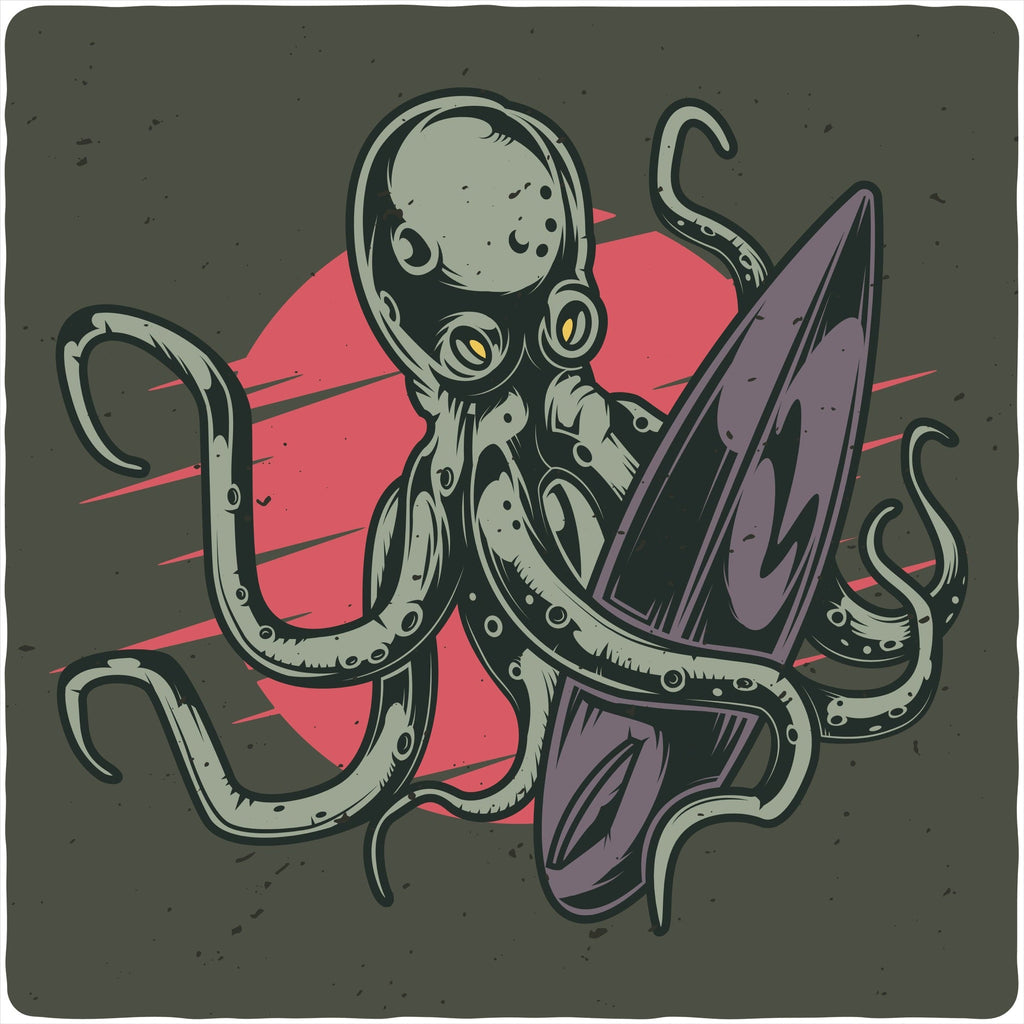 Octopus Men's Bamboo Viscose/Organic Cotton Short Sleeve Graphic T-Shirt - The7Letter