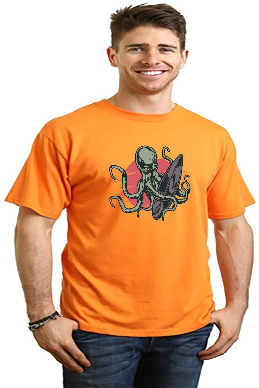Octopus Men's Bamboo Viscose/Organic Cotton Short Sleeve Graphic T-Shirt - The7Letter