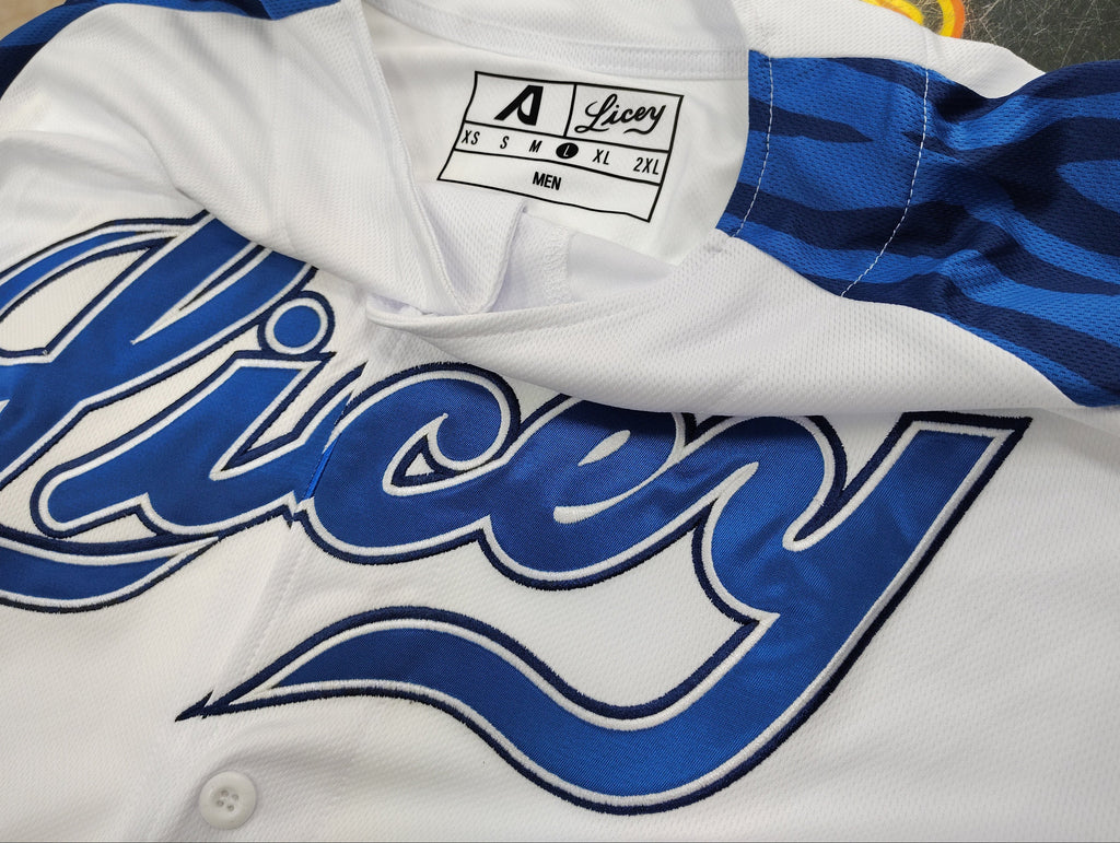Maillot de baseball officiel Tigres del Licey à boutons – Taille adulte 2025-2026