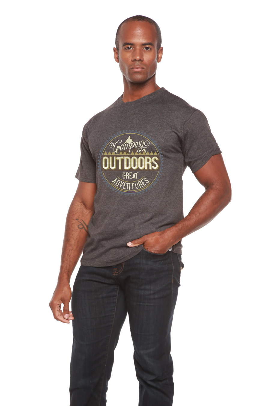 Outdoors Men's Bamboo Viscose/Organic Cotton Short Sleeve Graphic T-Shirt - The7Letter