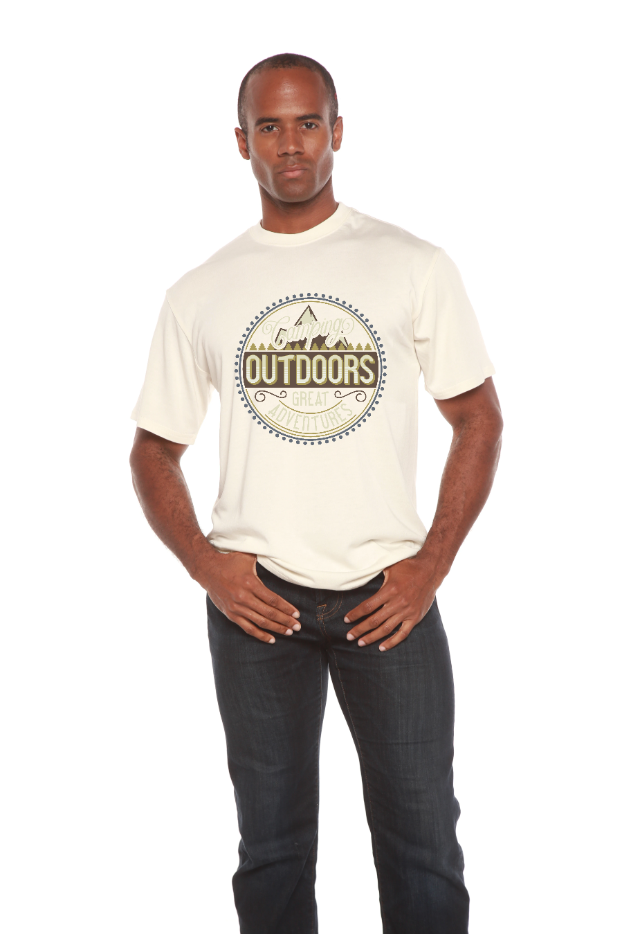 Outdoors Men's Bamboo Viscose/Organic Cotton Short Sleeve Graphic T-Shirt - The7Letter