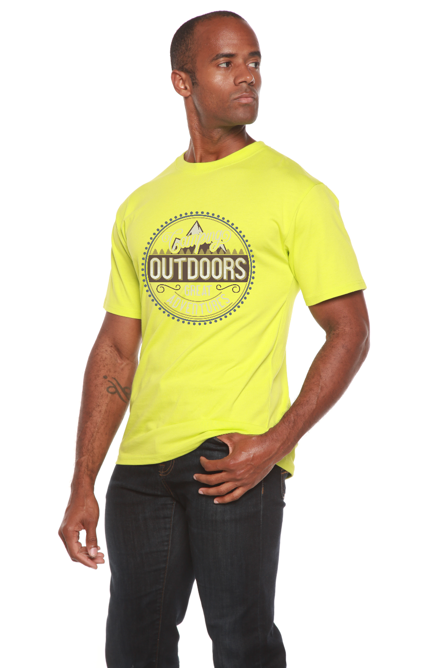 Outdoors Men's Bamboo Viscose/Organic Cotton Short Sleeve Graphic T-Shirt - The7Letter
