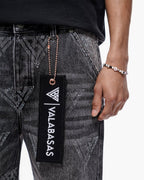 Valabasas Palace Strass-Shorts – Grau verwaschen
