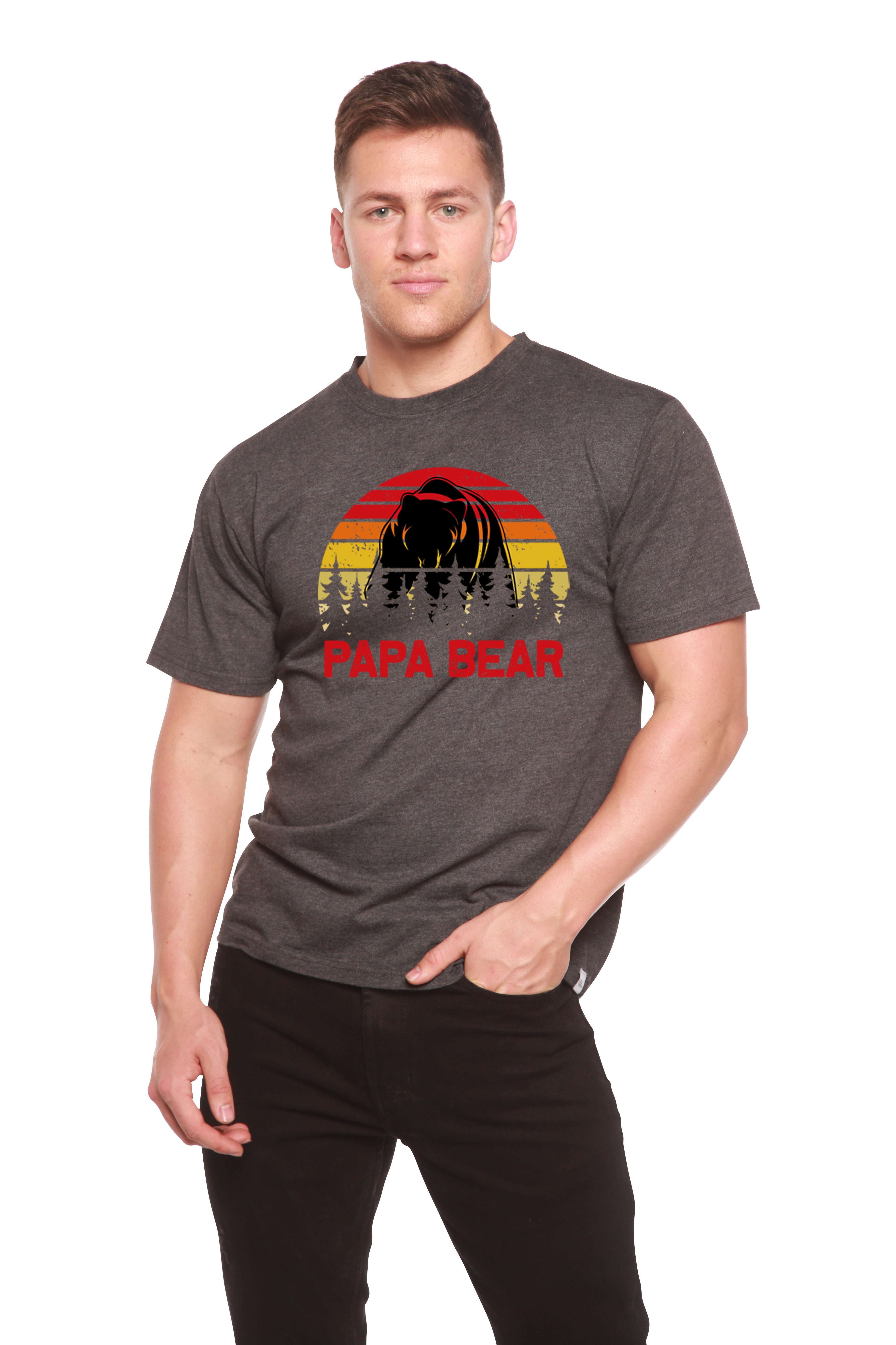 Papa Bear Men's Bamboo Viscose/Organic Cotton Short Sleeve Graphic T-Shirt - The7Letter