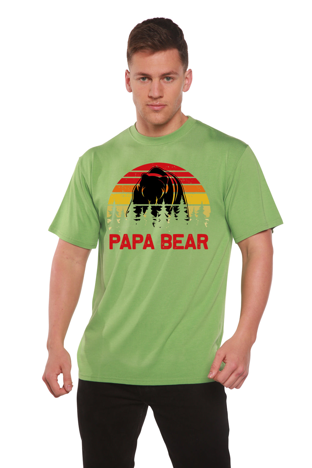 Papa Bear Men's Bamboo Viscose/Organic Cotton Short Sleeve Graphic T-Shirt - The7Letter