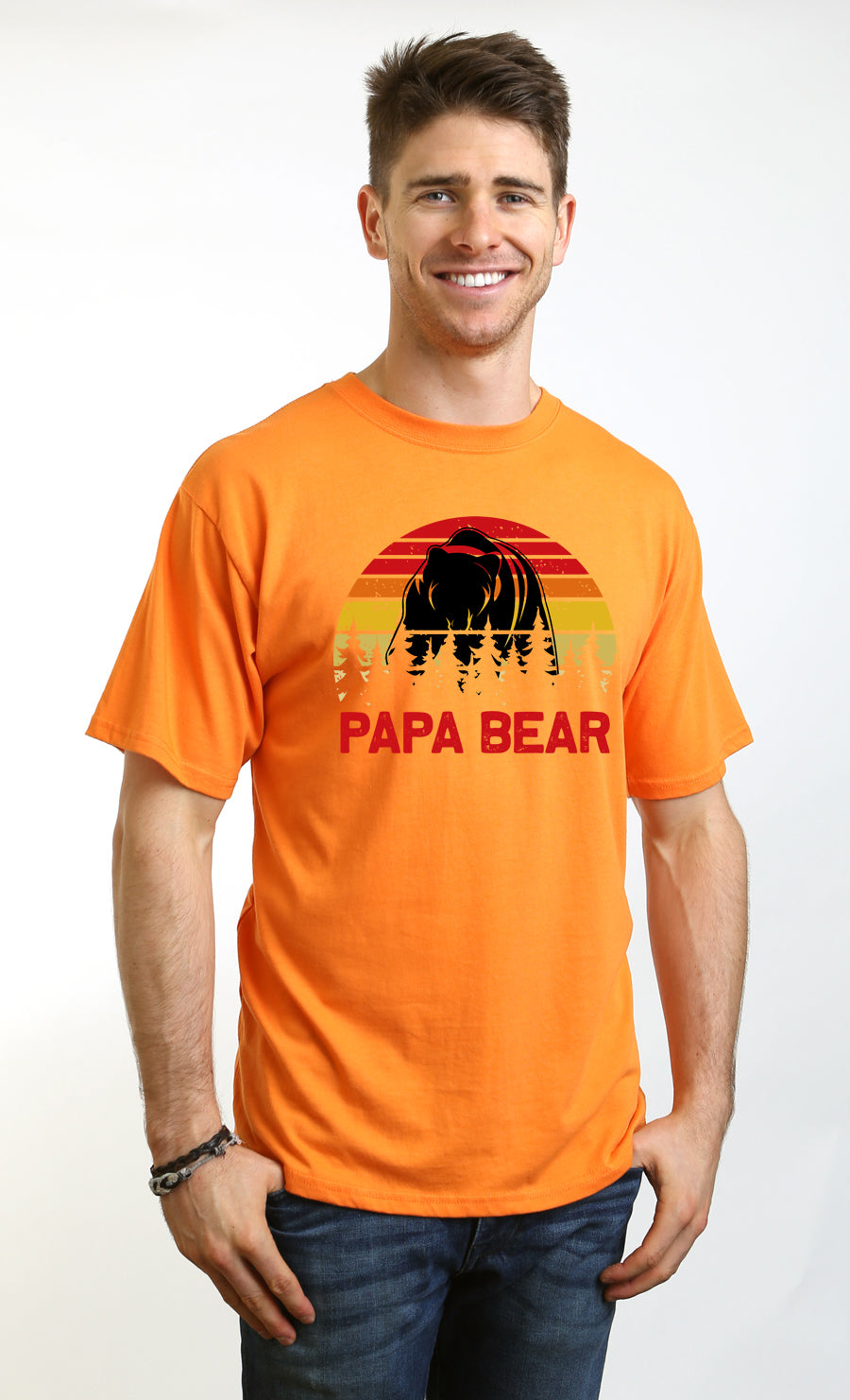 Papa Bear Men's Bamboo Viscose/Organic Cotton Short Sleeve Graphic T-Shirt - The7Letter
