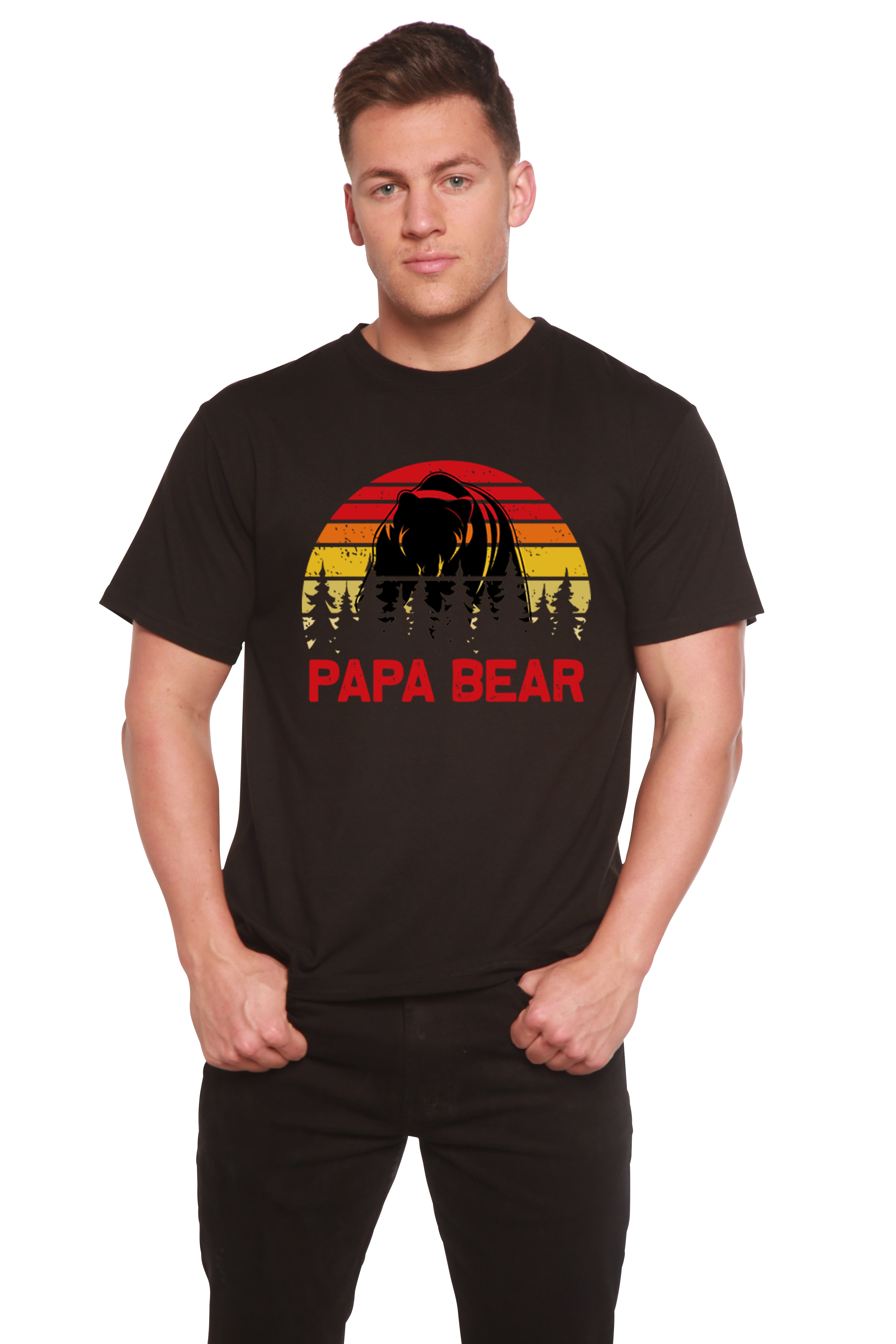 Papa Bear Men's Bamboo Viscose/Organic Cotton Short Sleeve Graphic T-Shirt - The7Letter