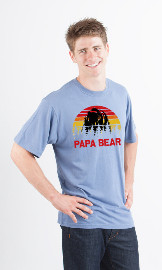 Papa Bear Men's Bamboo Viscose/Organic Cotton Short Sleeve Graphic T-Shirt - The7Letter