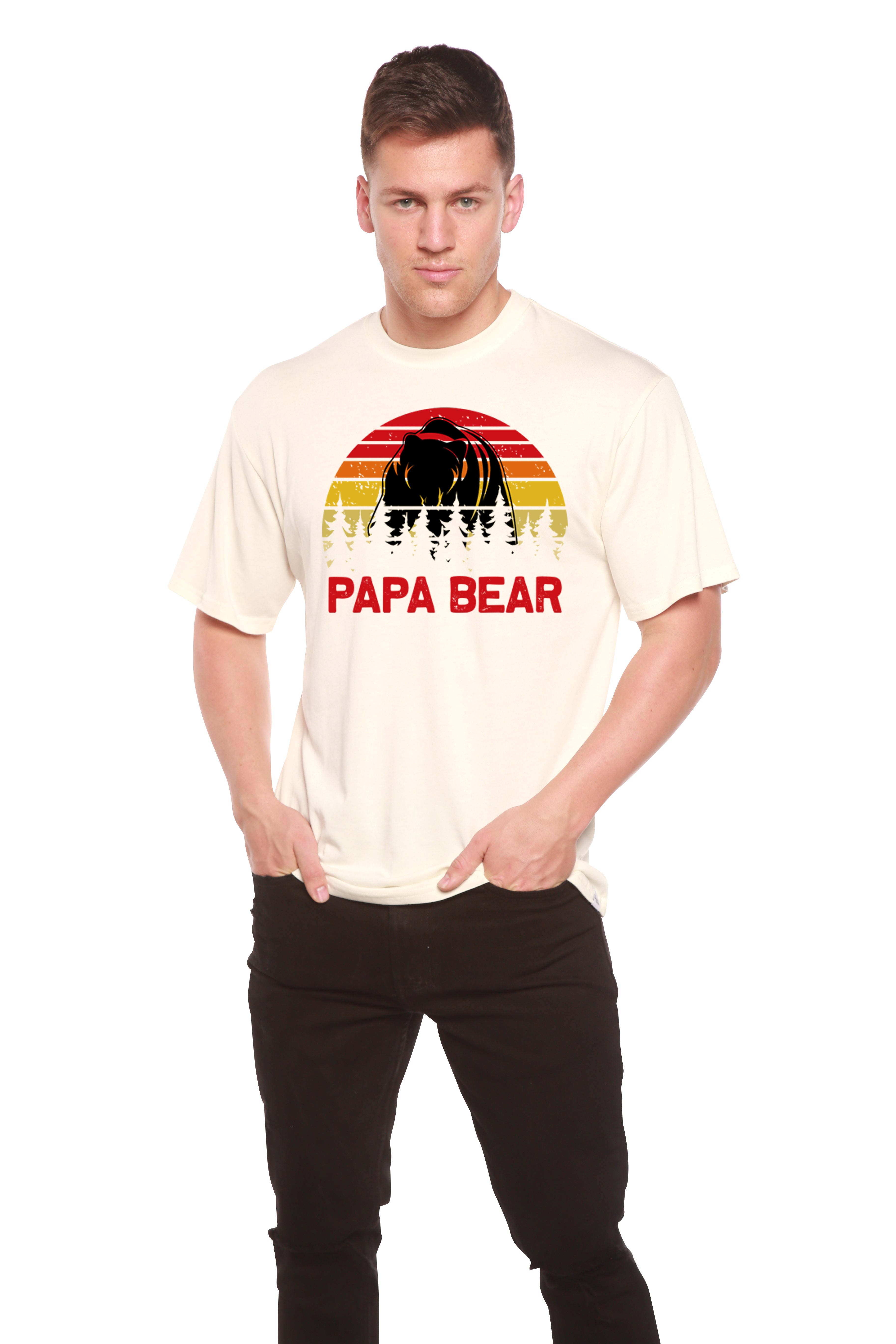 Papa Bear Men's Bamboo Viscose/Organic Cotton Short Sleeve Graphic T-Shirt - The7Letter