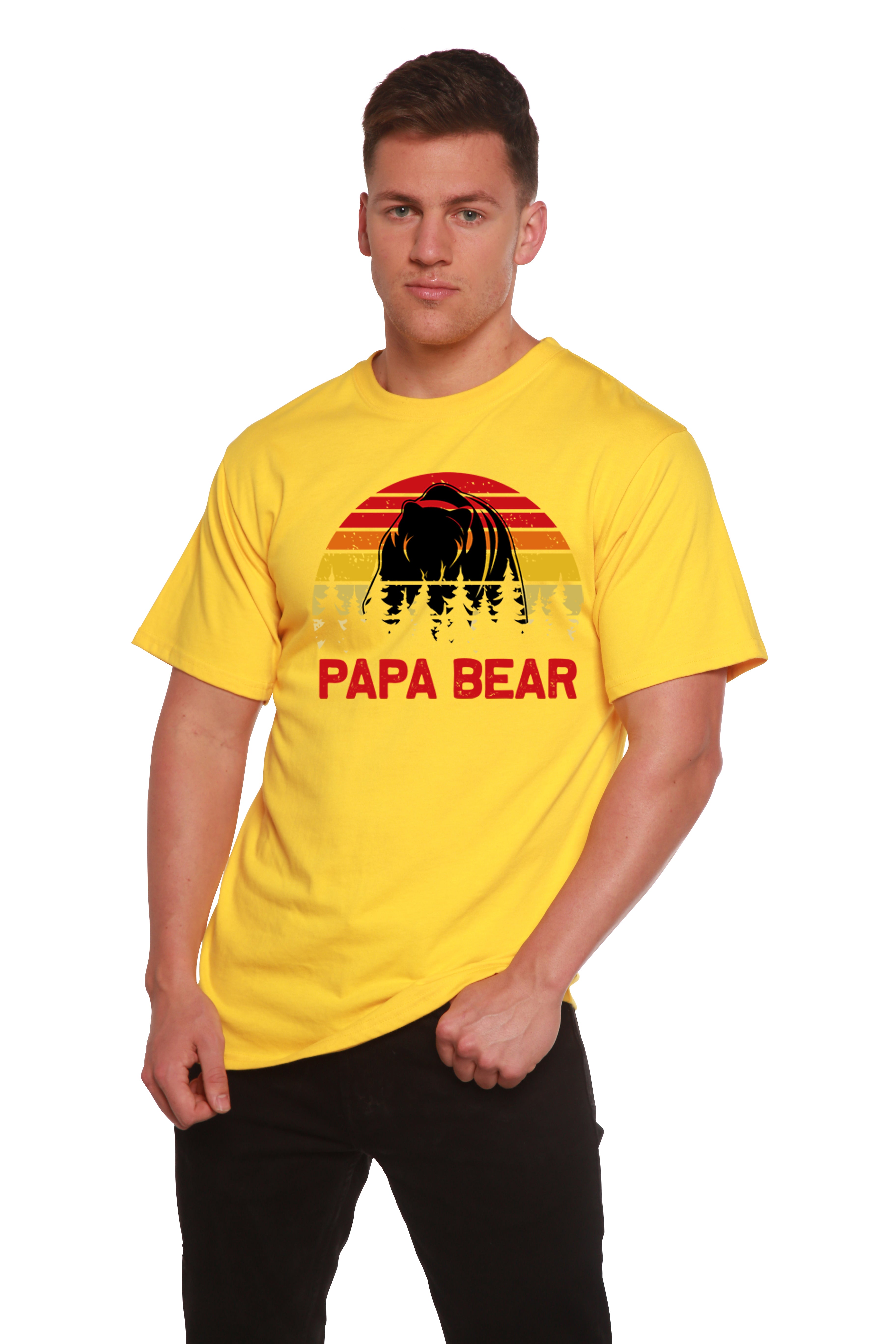 Papa Bear Men's Bamboo Viscose/Organic Cotton Short Sleeve Graphic T-Shirt - The7Letter