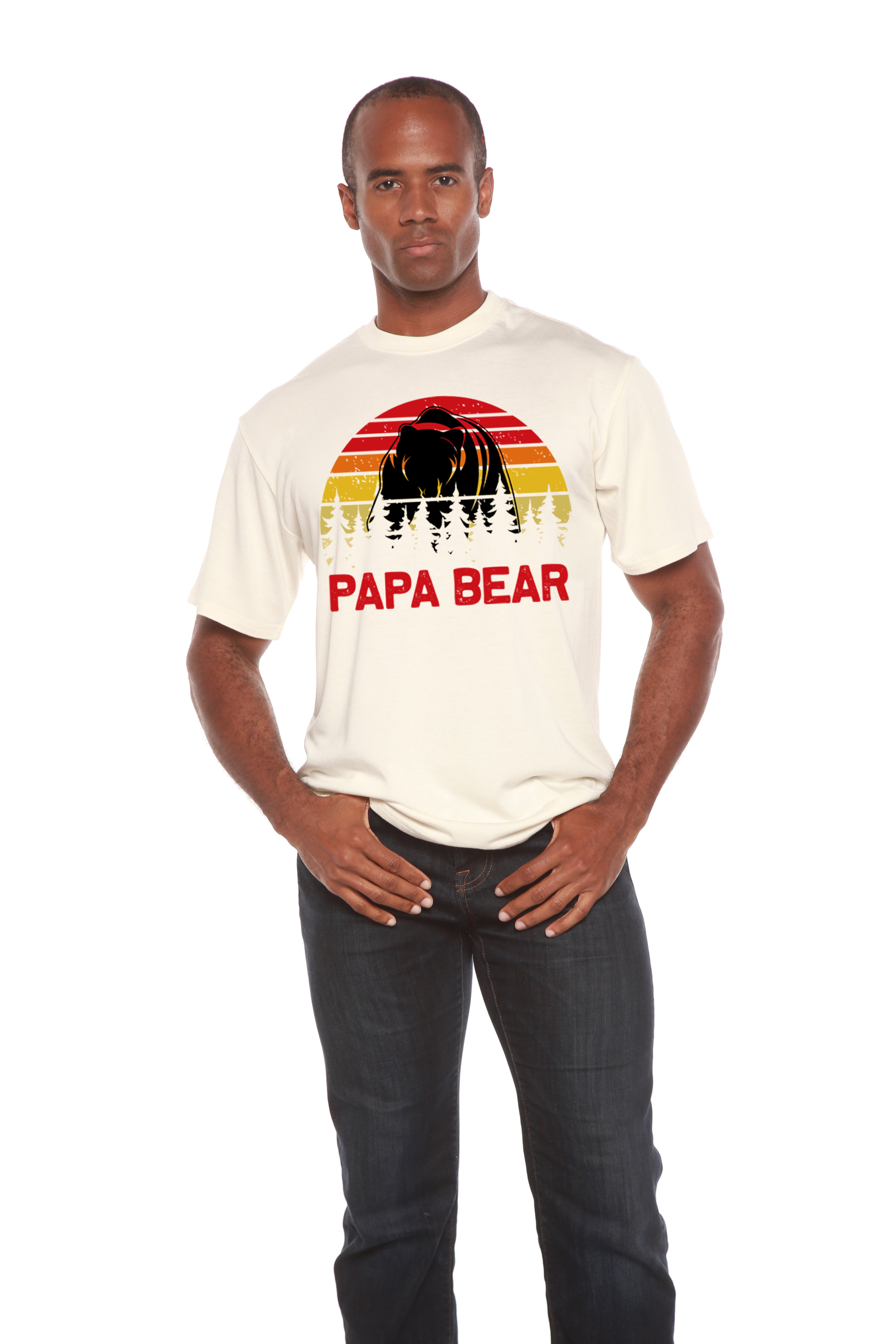 Papa Bear Men's Bamboo Viscose/Organic Cotton Short Sleeve Graphic T-Shirt - The7Letter