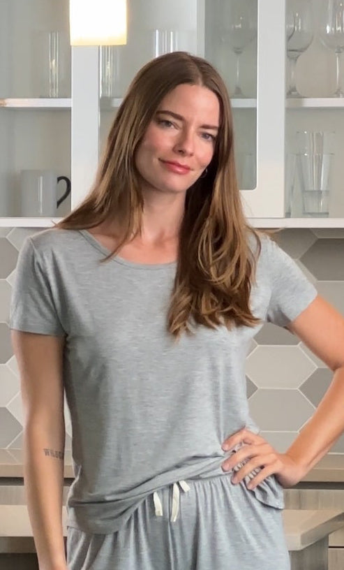 Women’s Bamboo Lounge Set - Lounge T-Shirt + Lounge Shorts - The7Letter