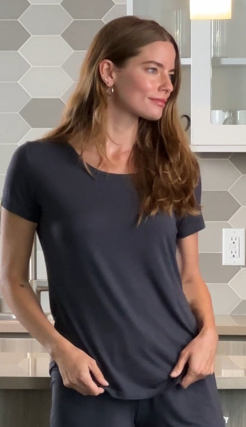 Women’s Bamboo Lounge Set - Lounge T-Shirt + Lounge Shorts - The7Letter