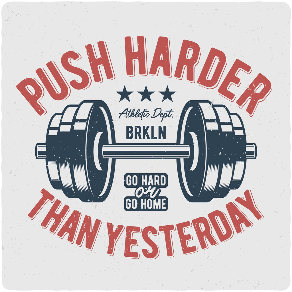 Push Harder Men's Bamboo Viscose/Organic Cotton Short Sleeve Graphic T-Shirt - The7Letter