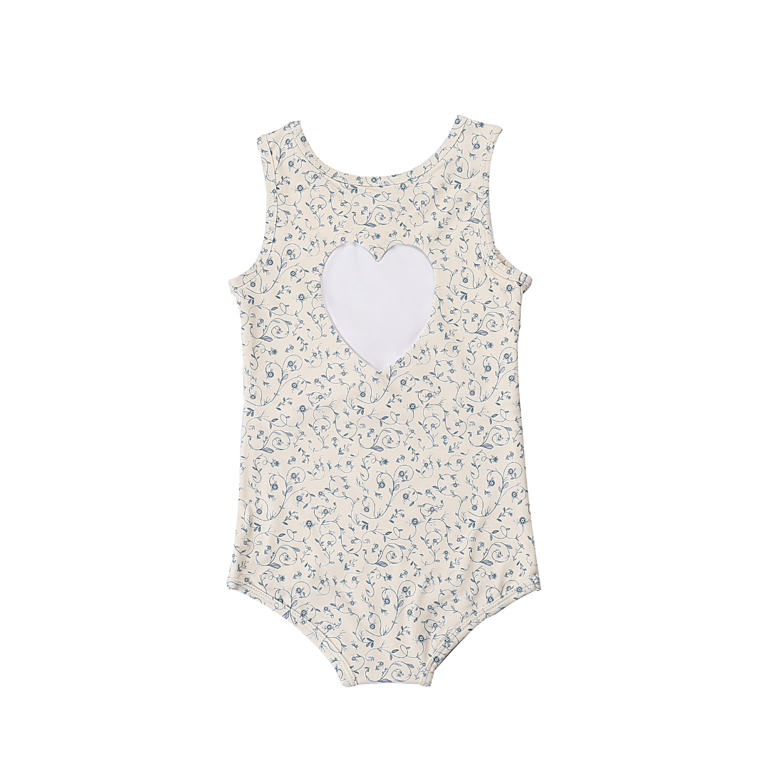 Sweetheart 1 Piece Swimsuit | UPF + Recycled - Scandi Floral - The7Letter