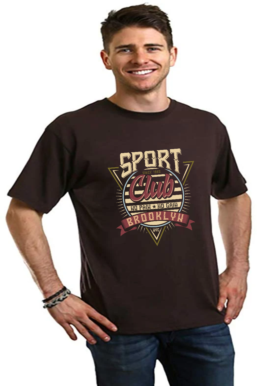 Sport Club Men's Bamboo Viscose/Organic Cotton Short Sleeve Graphic T-Shirt - The7Letter