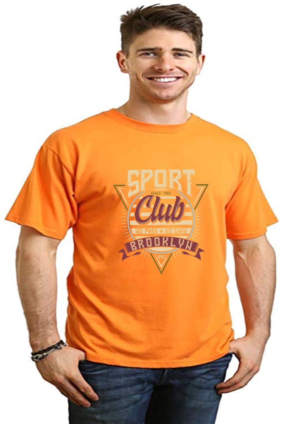 Sport Club Men's Bamboo Viscose/Organic Cotton Short Sleeve Graphic T-Shirt - The7Letter