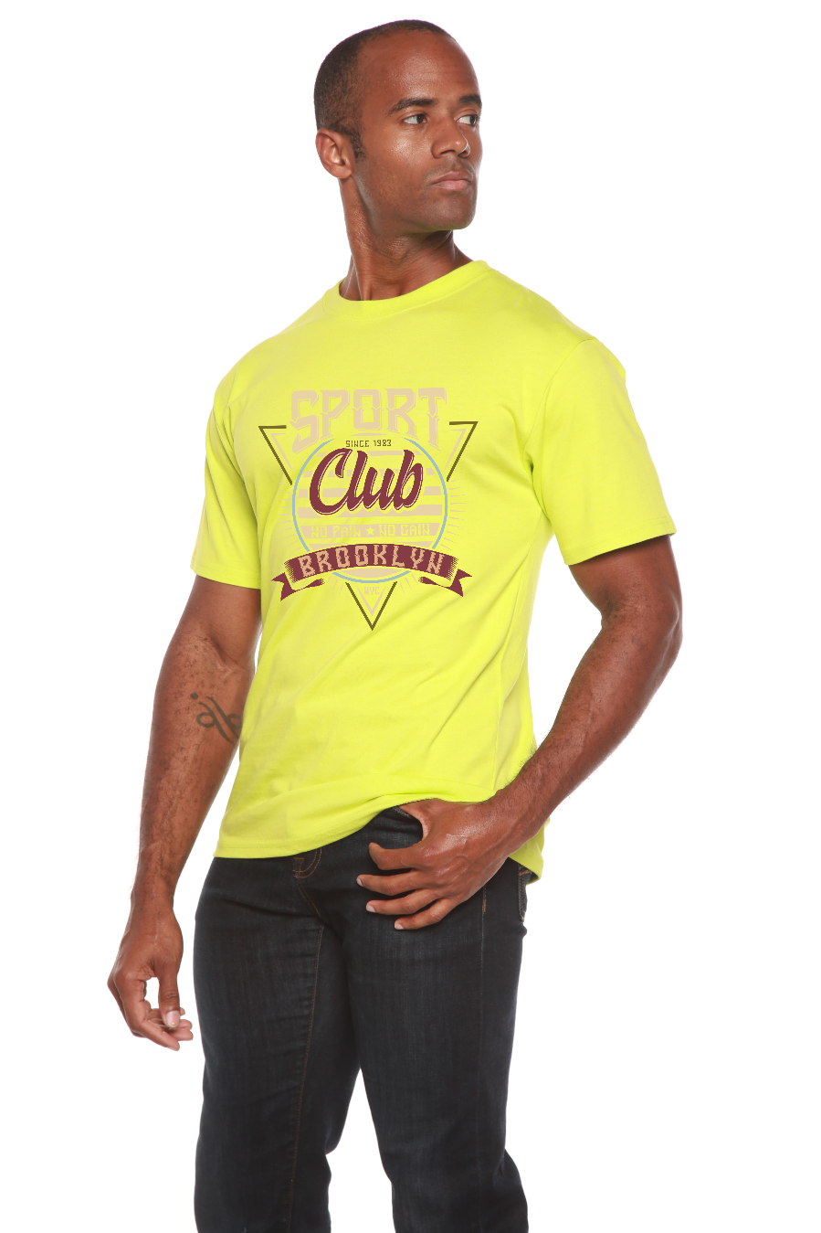 Sport Club Men's Bamboo Viscose/Organic Cotton Short Sleeve Graphic T-Shirt - The7Letter