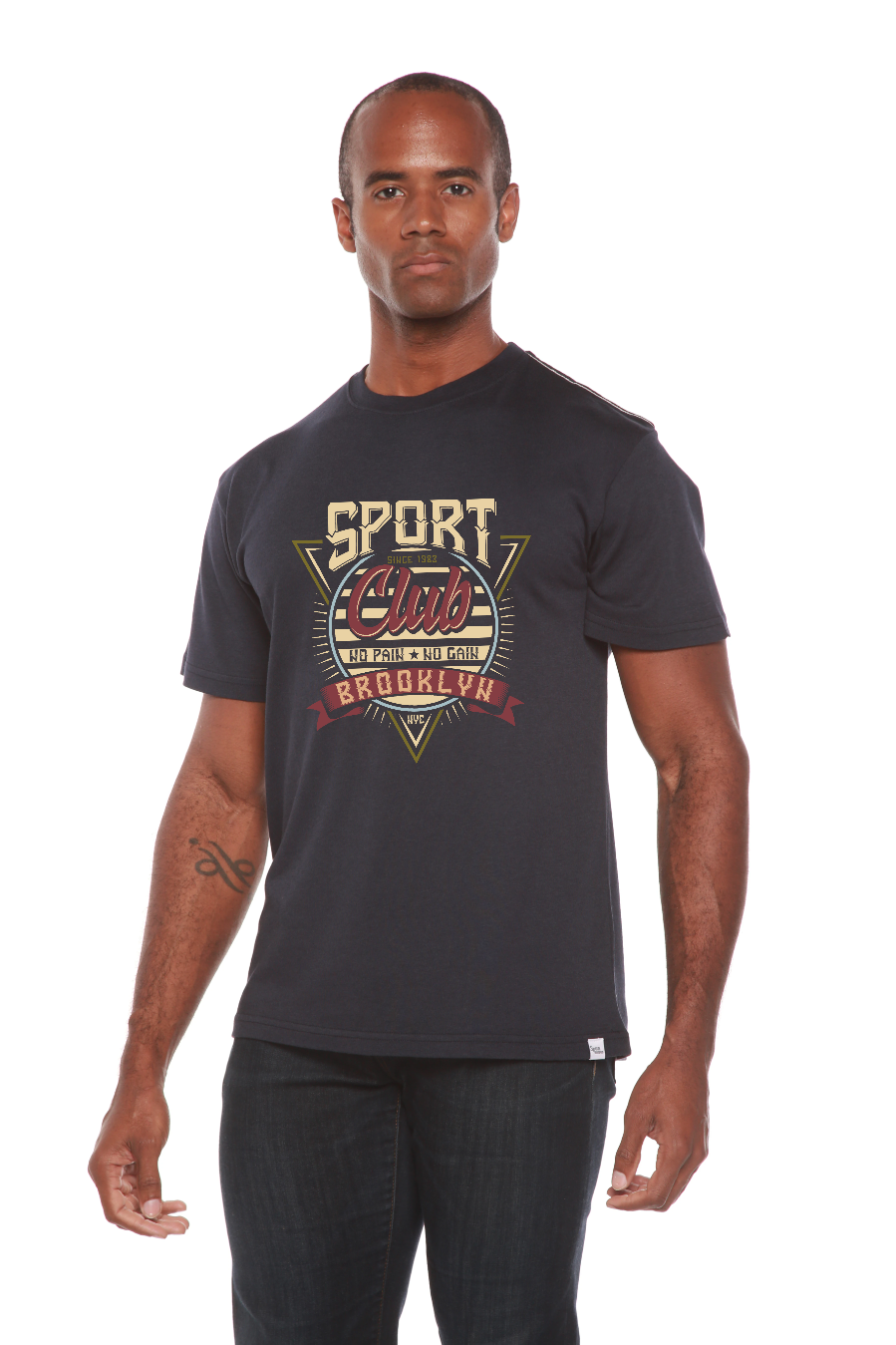 Sport Club Men's Bamboo Viscose/Organic Cotton Short Sleeve Graphic T-Shirt - The7Letter
