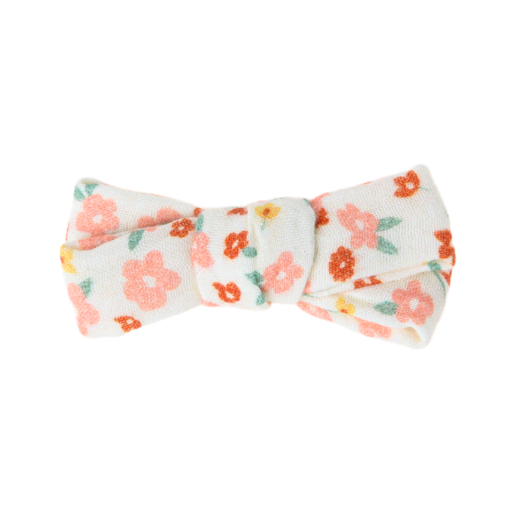 Single Bow Hair Clip | Organic | Sunset Meadow - The7Letter